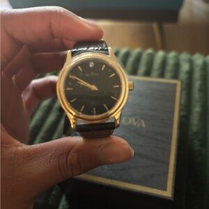 Bulova Classic Gold and Black Watch